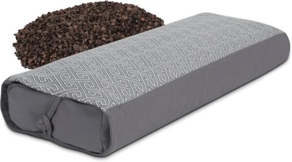 Buckwheat Pillow for Sleeping with Washable Organic Cotton Cover for Adult Neck Pain Relief, Adjustable and Breathable Neck Support Pillow, Natural Buckwheat Hull Pillow for Back and Side Sleepers