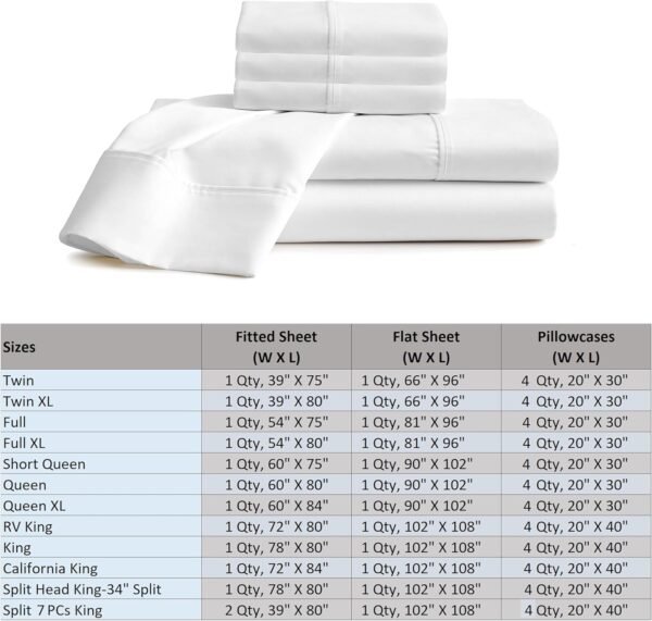 100% Real Certified Organic Cotton Bedsheet Set, King Size 6 Piece 1000 Thread Count Sheets Sets, Fits Mattress Upto 18" Deep Pocket - Dark Grey - Image 7