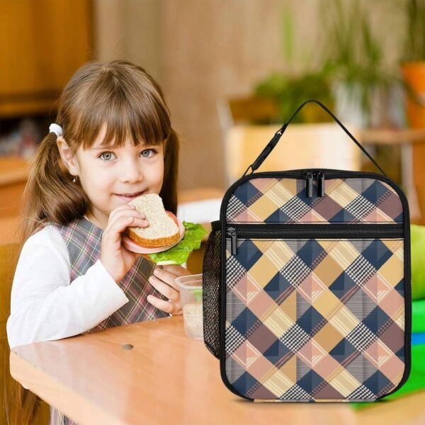 Insulated Lunch Bag Lunch Box for Woman Man Natural Pattern Lunch Tote Bag with Side Pocket Lunchbox - Image 7