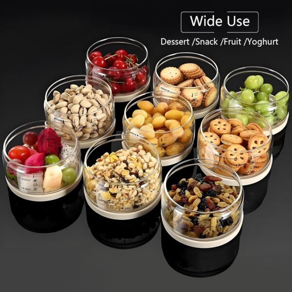 16 oz Glass Container with Lid,Glass Food Storage Container-Clear,Meal Prep Containers, Glass Freeze Bowls, Microwave Safe (2pcs) - Image 2