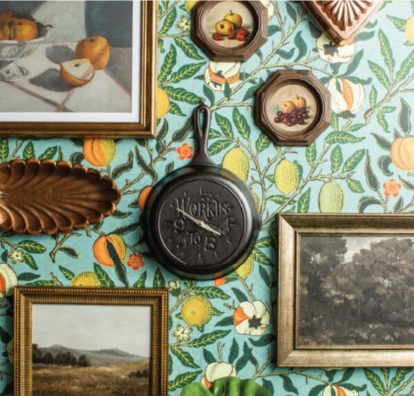 Lodge 9 inch Skillet Clock Inspired by Dolly Parton hit Song 9 to 5" - for Decorative Use Only - Hand Wash, Collector's Piece, 1 AA Battery Required (not Included). - Image 4