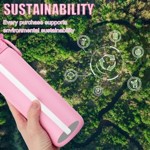 6PCS Replacement Straws for Ello Cooper Stainless Steel Water Bottle 22oz, Reusable Plastic Straws with Cleaning Brush for Travel Tumbler Accessories Straws (Free BPA) - Image 6